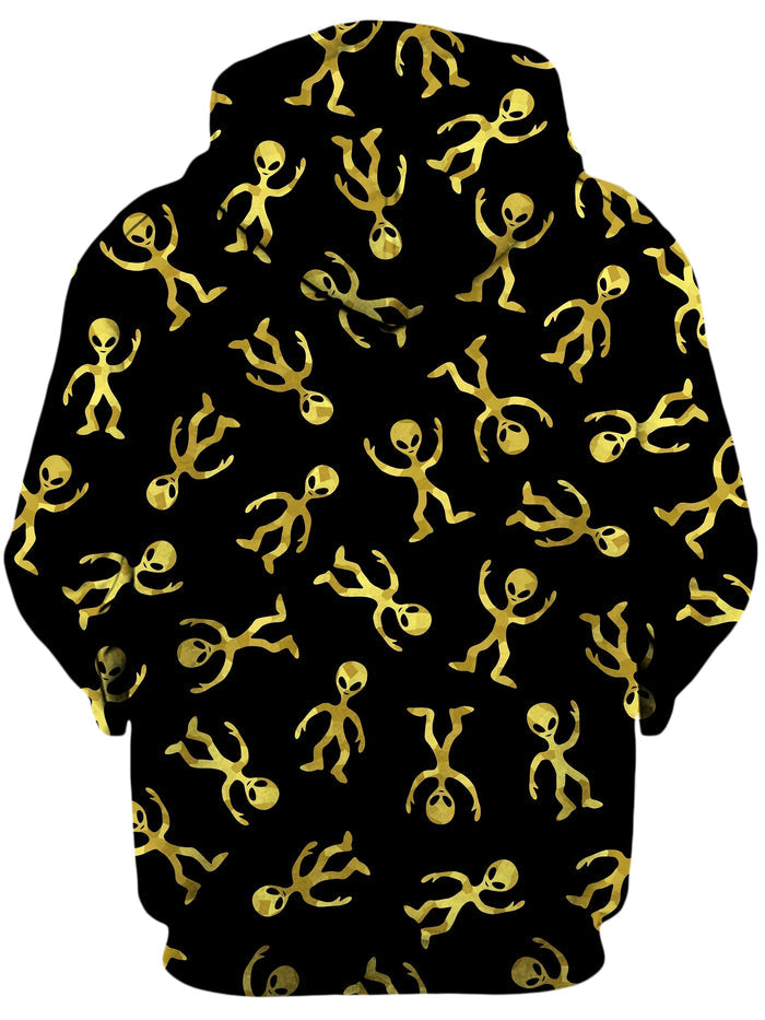 Party Like An Alien Gold Unisex Hoodie Sartoris Art Epic Hoodie