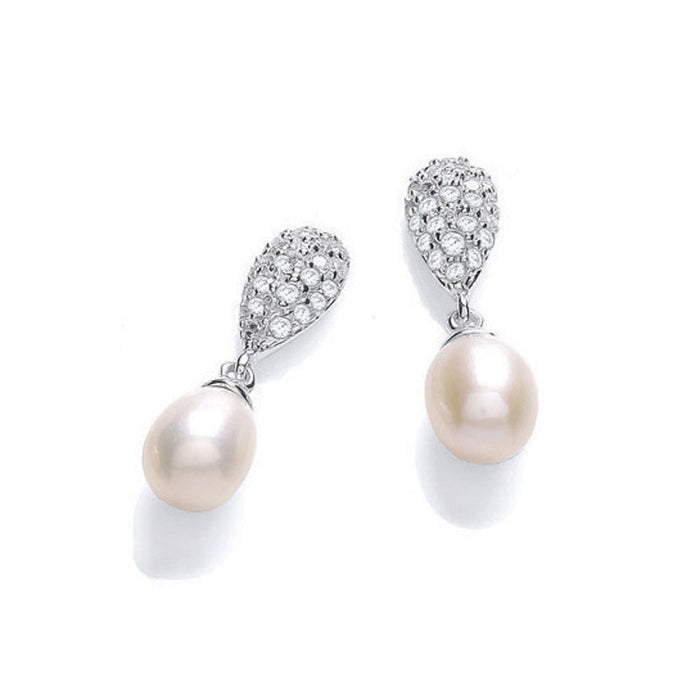 Pearl Drop Silver Earrings