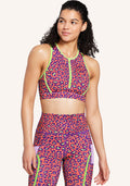 Peloton x Brittany Allen Leopard Zipper Bra