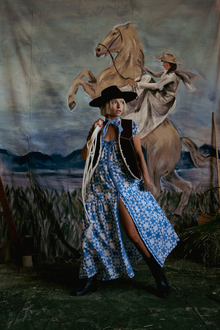 Penelope Dress in Lone Star Blue - PREORDER