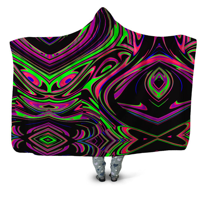 Pink and Green Blackout Drip Hooded Blanket Big Tex Funkadelic Epic Hoodie
