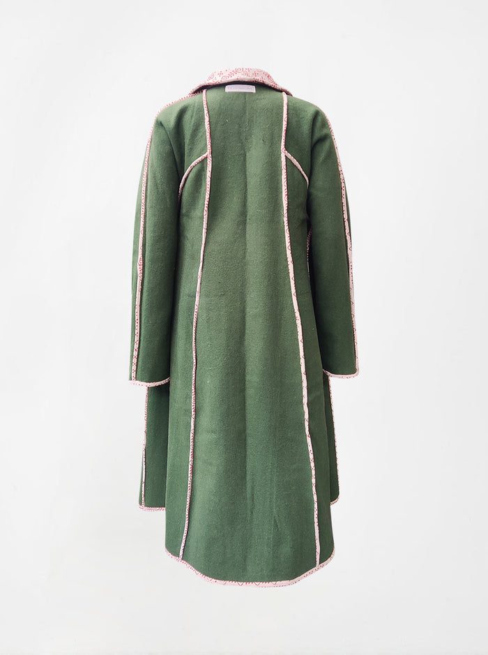 reversible recycled wool coat custom