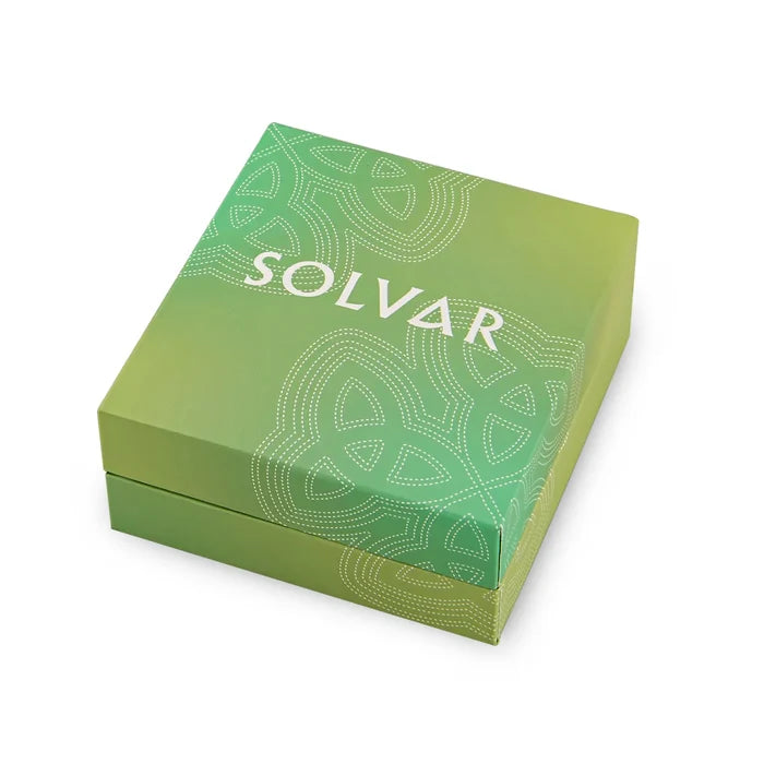 Green box with 'SOLVAR' branding on a white background