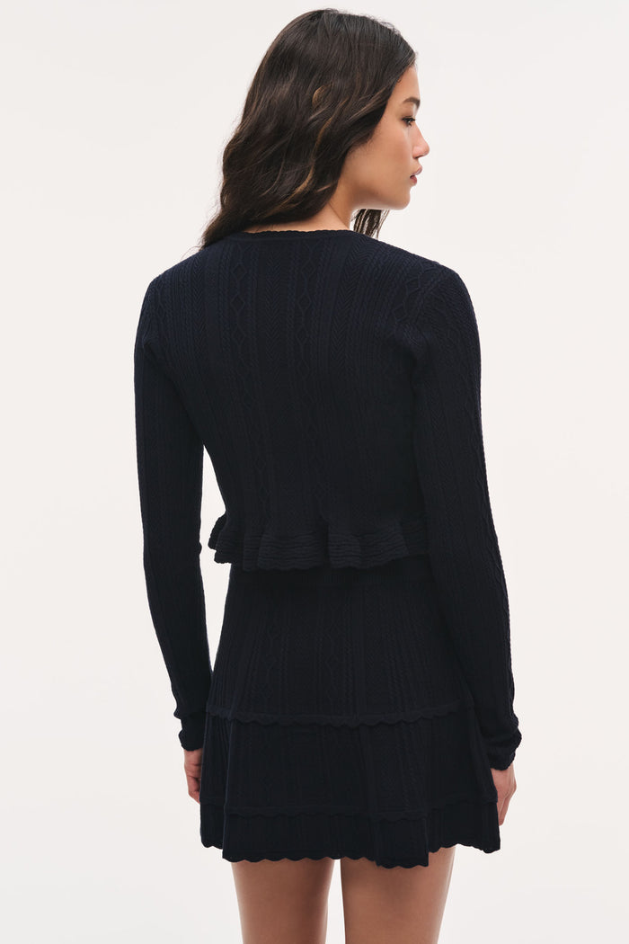 Rora Stretch Pointelle Mini Skirt