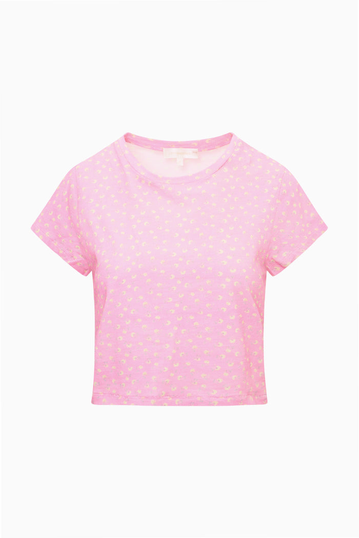 Rubin Ditsy Floral Cropped Tee - POLAROID ROSE