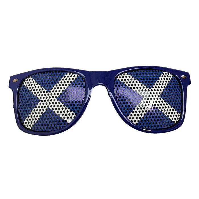 Saltire Scotland Sunglasses – Blue & White St Andrew’s Cross Novelty Festival Glasses - Heritage Of Scotland -
