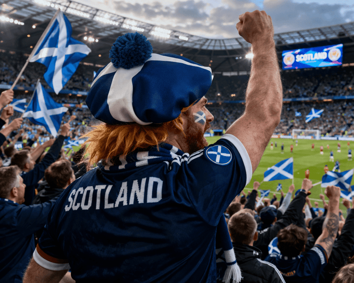 Saltire “See You Jimmy” Hat with Ginger Hair – Scotland - World Cup 2026 Fan Hat - Heritage Of Scotland -