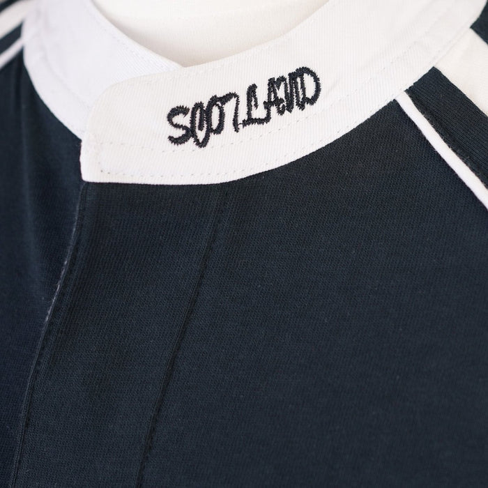 Scotland Haka Rugby Shirt Navy – Classic Scottish Rugby Top - Heritage Of Scotland - S