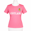 Scotland Pink Football Jersey – Lightweight Breathable Sports T-Shirt with Crest - Heritage Of Scotland - XS