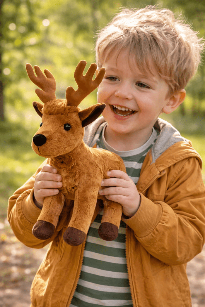 Scottish Highland Stag Plush 23cm – Soft Red Deer Toy & Souvenir Gift - Heritage Of Scotland -