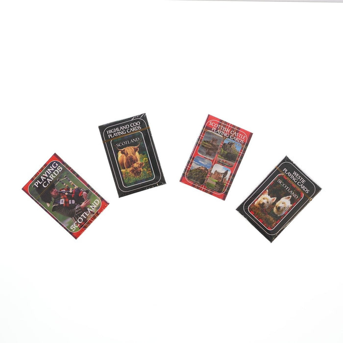 Scottish Playing Cards – Castles, Piper, Highland Coo, or Westie Designs - Heritage Of Scotland - Castles