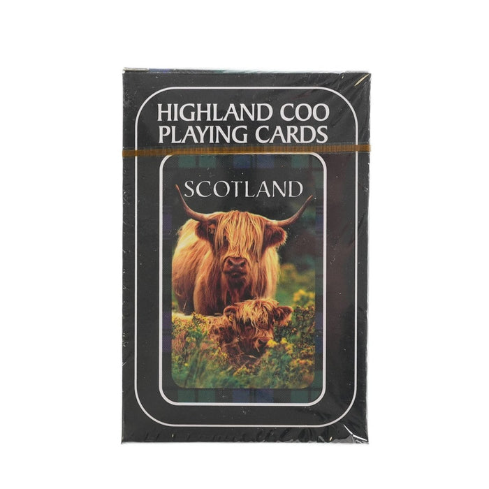 Scottish Playing Cards – Castles, Piper, Highland Coo, or Westie Designs - Heritage Of Scotland - Highland Coo