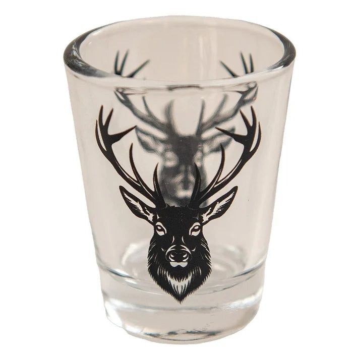 Scottish Stag Shot Glass – Versatile Glass Cup for Drinks, Kitchen & Home Use - Heritage Of Scotland -