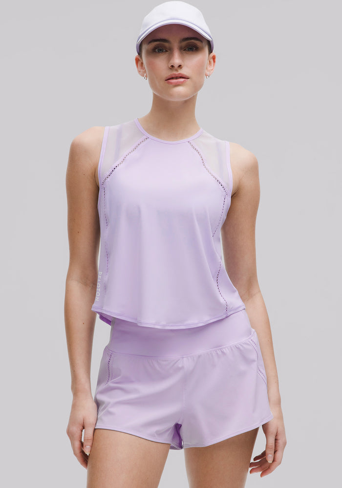 Sculpt Cropped Tank Top | Lace Trim