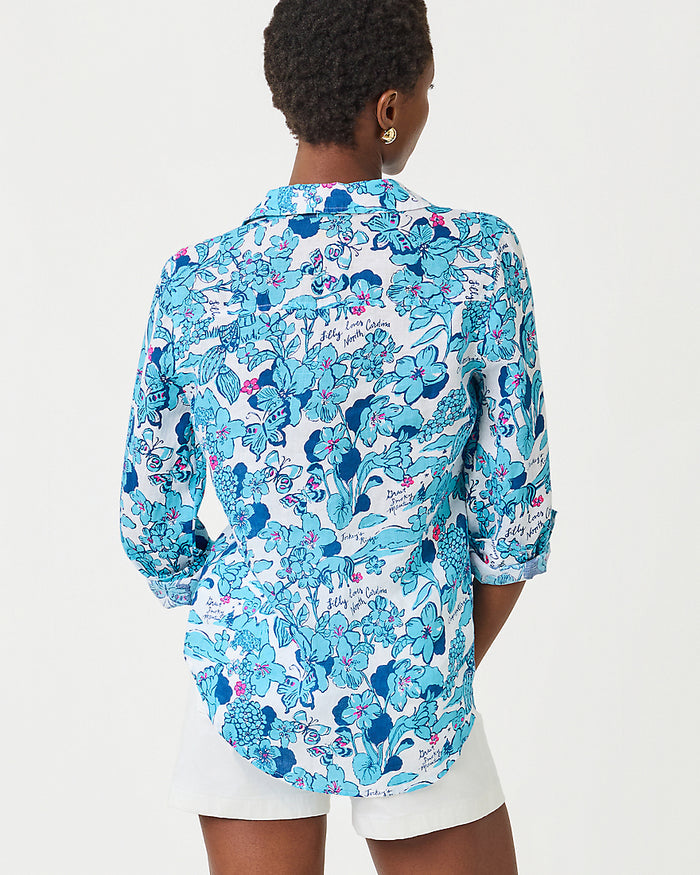 Sea View Button Down Top