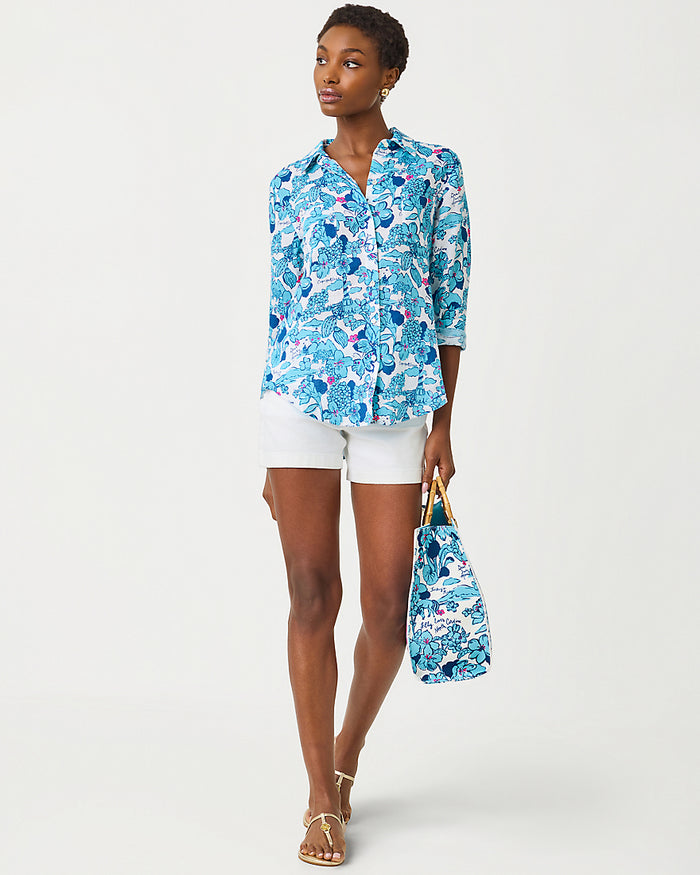 Sea View Button Down Top