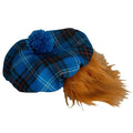 See You Jimmy Hat – Blue Tartan Scottish Novelty Hat with Ginger Hair - Heritage Of Scotland -