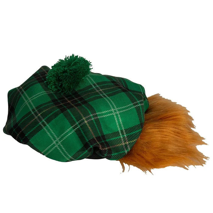 See You Jimmy Hat – Green Tartan Scottish Novelty Hat with Ginger Hair - Heritage Of Scotland -