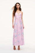 Serita Buffed Rose Satin Maxi Dress