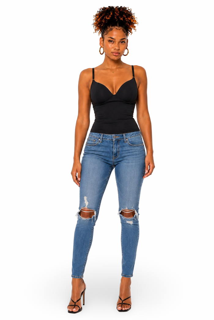 Shae - Women's Spaghetti Strap Bra Mold Camisole Top