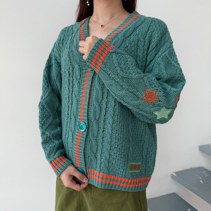 SHOWGIRL Star Cable Knit Cardigan ❤️‍🔥✨