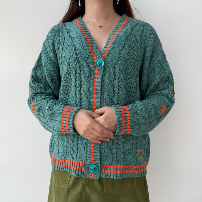 SHOWGIRL Star Cable Knit Cardigan ❤️‍🔥✨