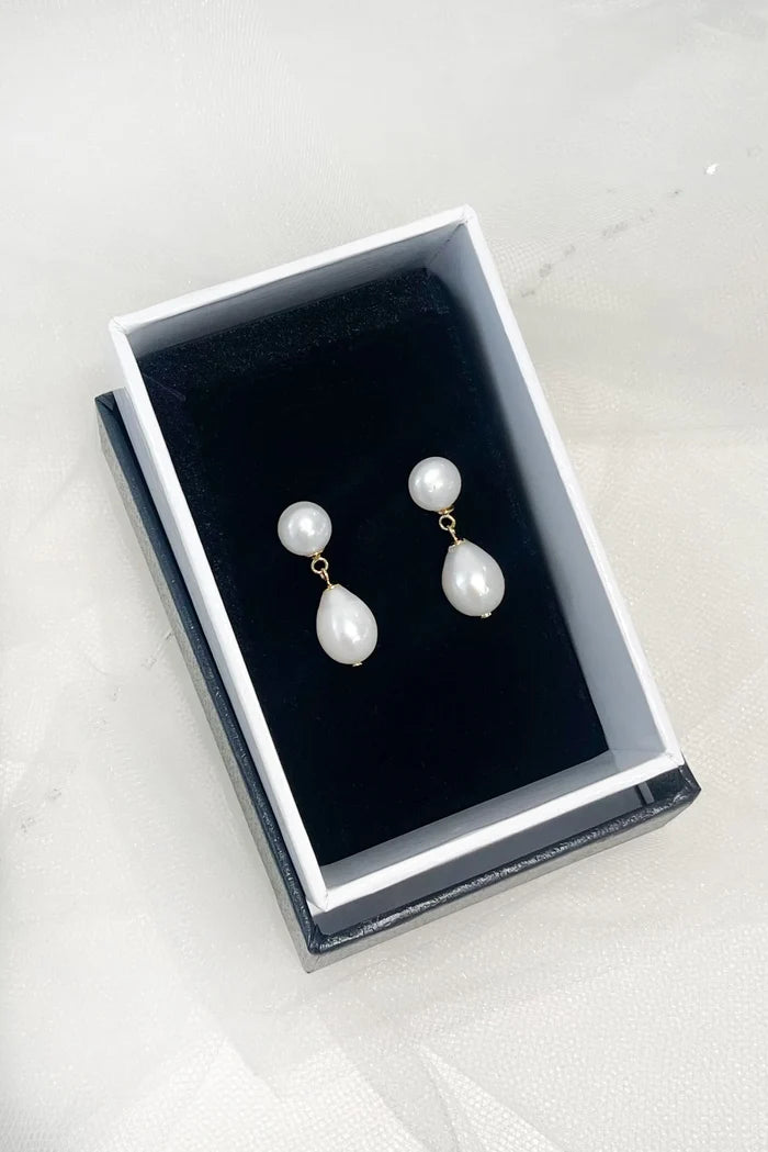 Sia Fresh Water Pearl Earring Gold - Jewellery - Windsor Bridal Jewellery