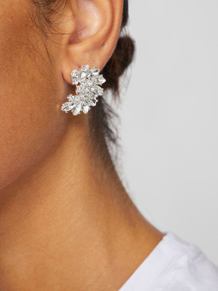 Sia Rhinestone Earrings (Silver)
