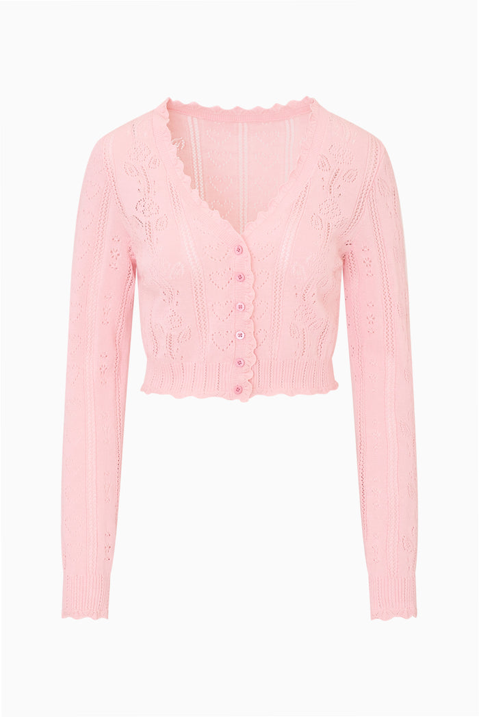 Sibella Floral Pointelle Cardigan