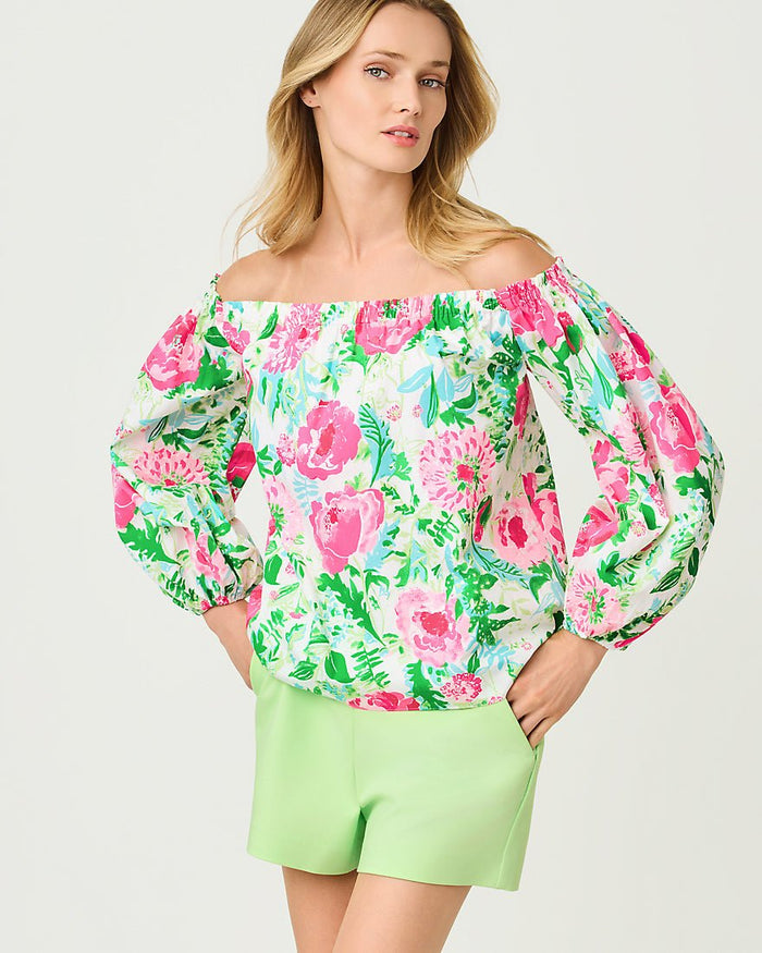 Lilly Pulitzer - Siloe Off The Shoulder Top - Multi Poppy Party