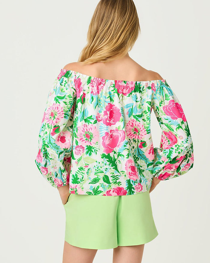 Lilly Pulitzer - Siloe Off The Shoulder Top - Multi Poppy Party