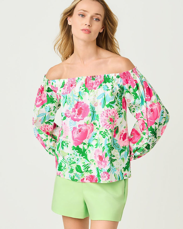 Lilly Pulitzer - Siloe Off The Shoulder Top - Multi Poppy Party