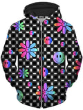Smiles All Around Unisex Zip-Up Hoodie Sartoris Art Epic Hoodie