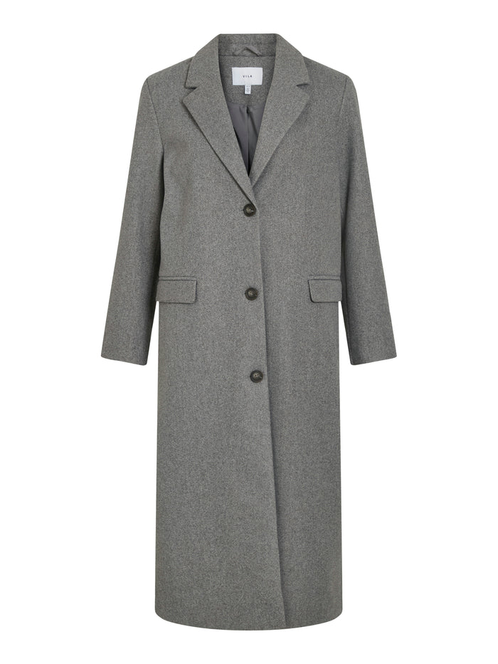 Solo Long Coat (Medium Grey/Melange)