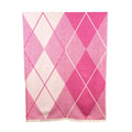 Super Soft Argyle Stole – Lightweight Luxury Wrap Scarf for Everyday Style - Heritage Of Scotland - FUCHSIA ROSE/WHISPER WHITE