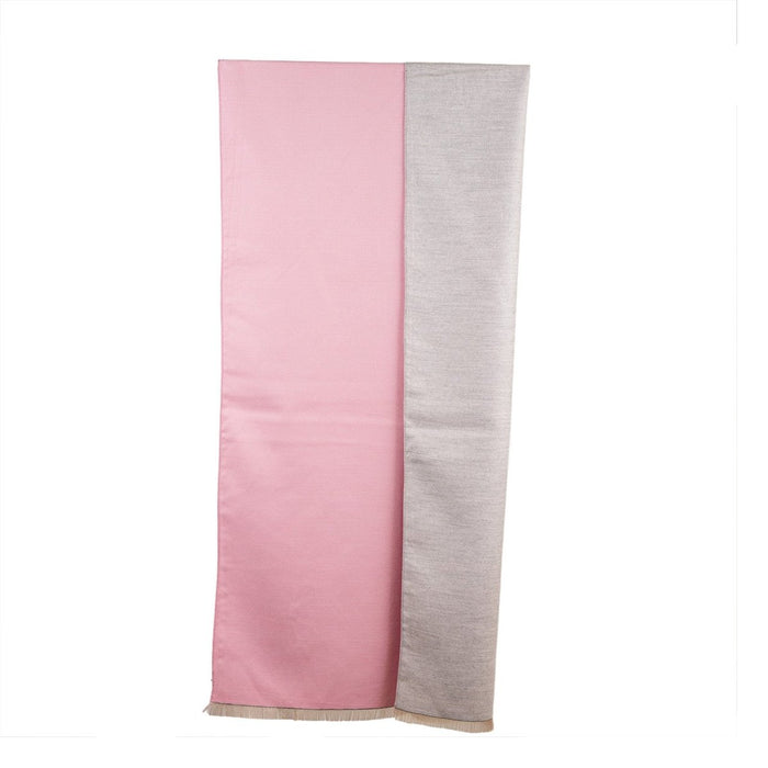 Super Soft Plain Stole – Bright Pink & Light Grey - Heritage Of Scotland - BRIGHT PINK/LIGHT GREY