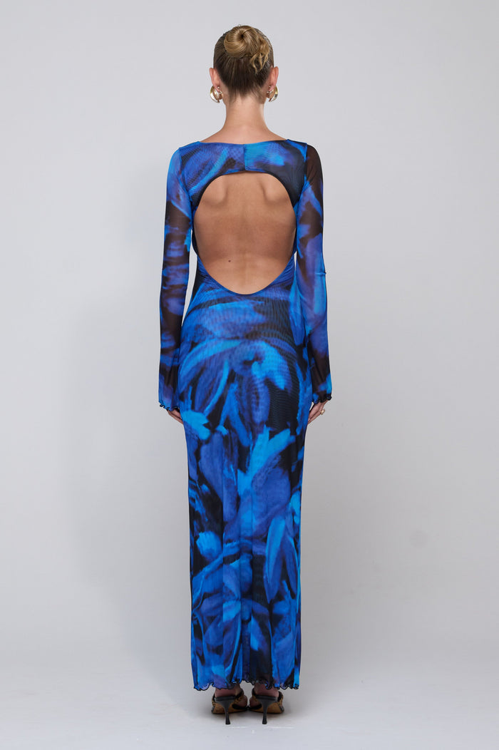 This is an image of Sylvia Dress in Lagoon - RESA featuring a model wearing the dress