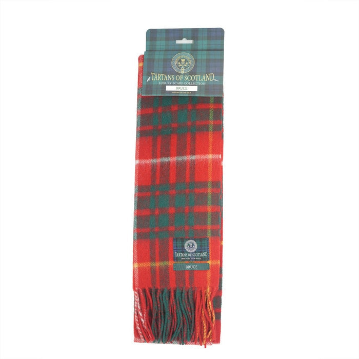 Tartan of Scotland 100% Pure New Wool Clan Scarf - Bruce - Heritage Of Scotland -