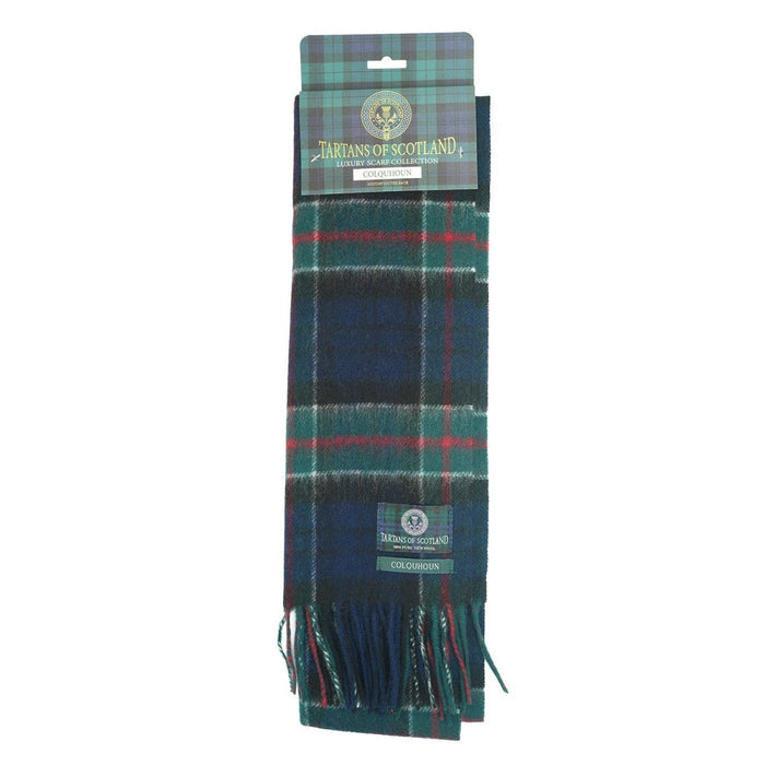 Tartan of Scotland 100% Pure New Wool Clan Scarf - Colquhoun - Heritage Of Scotland -
