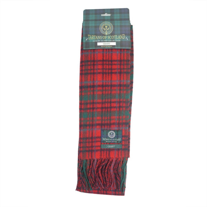 Tartan of Scotland 100% Pure New Wool Clan Scarf - Grant - Heritage Of Scotland -