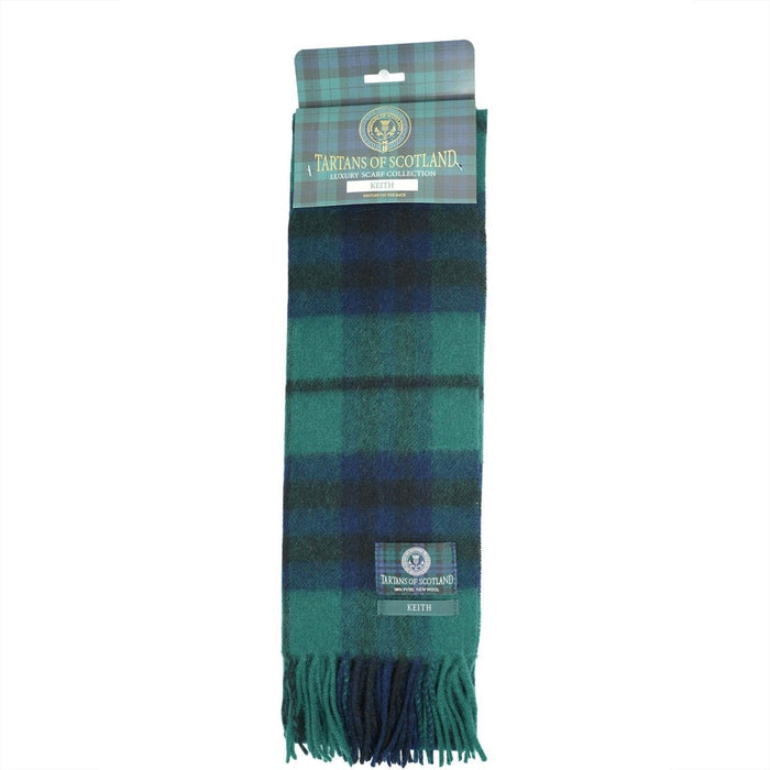 Tartan of Scotland 100% Pure New Wool Clan Scarf - Keith - Heritage Of Scotland -