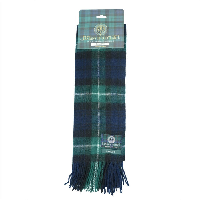 Tartan of Scotland 100% Pure New Wool Clan Scarf - Lamont - Heritage Of Scotland -