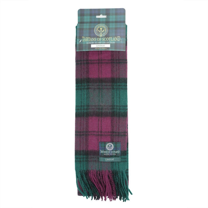Tartan of Scotland 100% Pure New Wool Clan Scarf - Lindsay - Heritage Of Scotland -