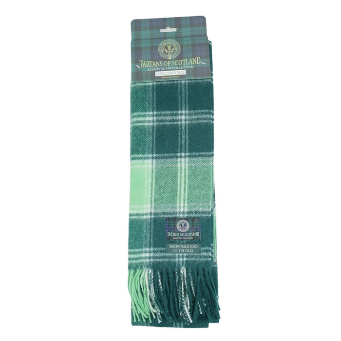 Tartan of Scotland 100% Pure New Wool Clan Scarf - Macdonald Lord of Isles - Heritage Of Scotland -