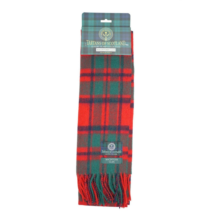 Tartan of Scotland 100% Pure New Wool Clan Scarf - MacIntosh - Heritage Of Scotland -