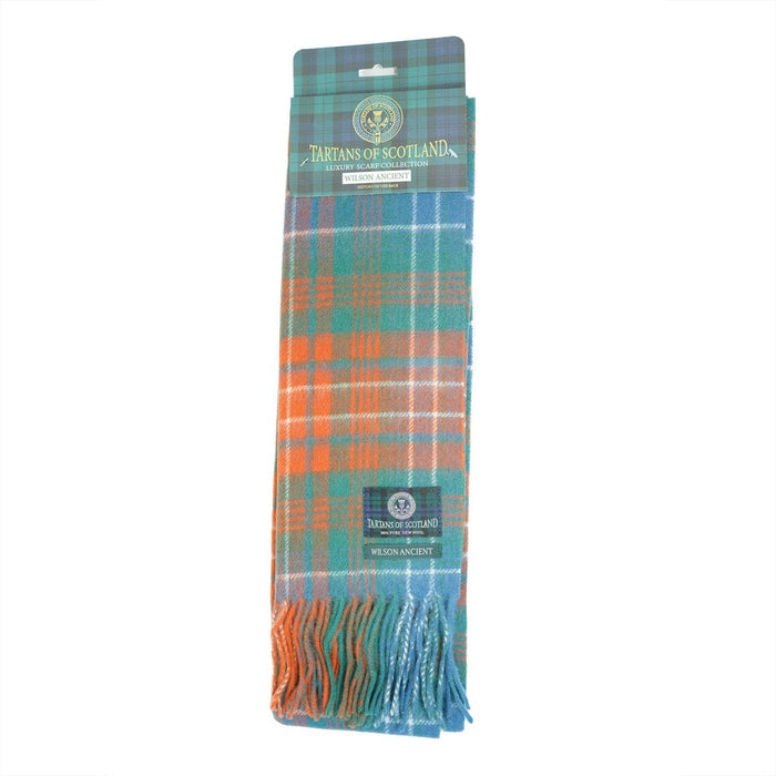 Tartan of Scotland 100% Pure New Wool Clan Scarf - Wilson Acient - Heritage Of Scotland -