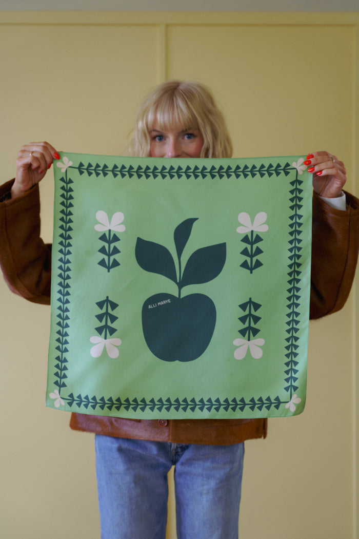 The Apple Blossom Silk Scarf