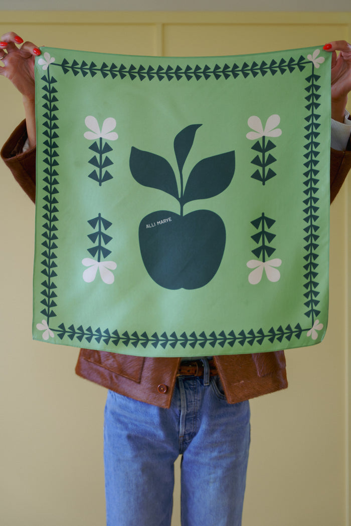 The Apple Blossom Silk Scarf