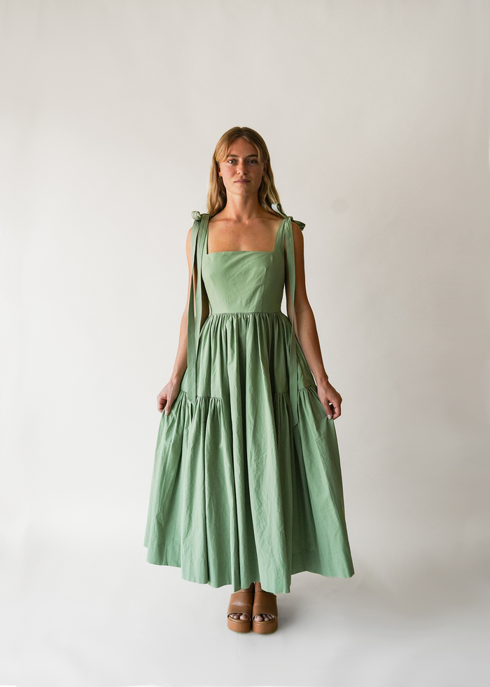 The Cozette Dress in Juniper