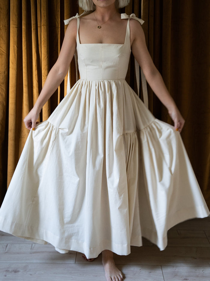The Cozette Dress in Natural